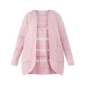 No Boundaries Women's Hooded Cocoon Cardigan Midweight Pink Size XS